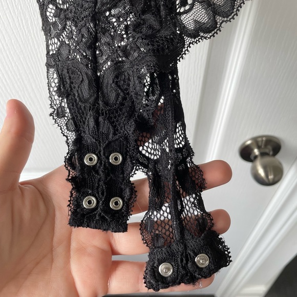 Dynamite Stripped Velvet Bodysuit - Picture 8 of 8